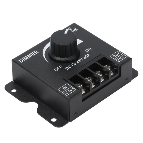 Dimmer pentru benzi LED, control manual, 12V-24V, 30A, negru [3]