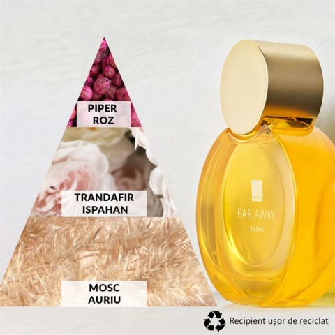 Apa de parfum Avon Far Away Shine 50 ml – floral, fructata, pentru femei, cu note de para, bujor si mosc, ideala pentru zile pline de energie si eleganta naturala [4]