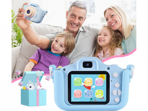 Aparat foto pentru copii,rezolutie 1080P HD,ecran 2 inch,12 MP, unicorn - Albastru [14]