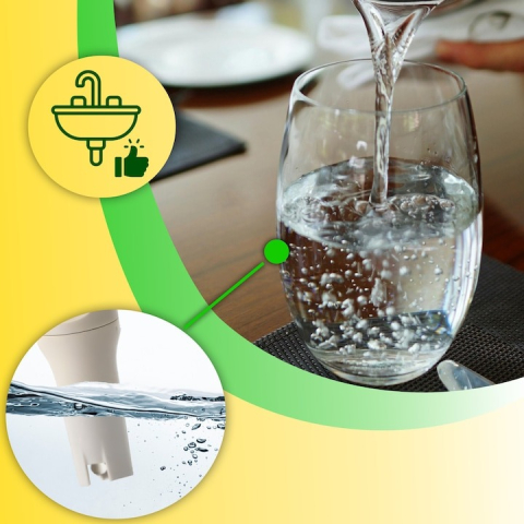 Tester apa, 2 in 1, temperatura si pH, solutii de calibrare incluse, alb/galben [14]