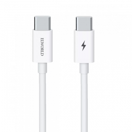 Cablu date si incarcare rapida,18W USB C-USB C - Alb [1]