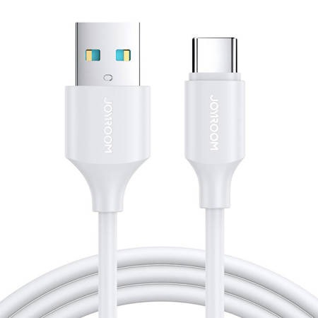 Cabluri USB - Cablu USB A la USB-C, pentru incarcare si transfer date, 3A, 480 Mbps, lungime 25 cm, alb