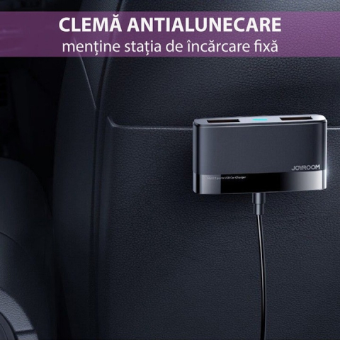 Incarcator auto, 5 x USB, 1.5 m cablu, universal, negru [2]