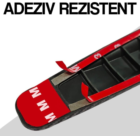 Set 2 benzi pentru protectie bara auto, cauciuc/plastic, impotriva zgarieturilor, autoadezive, universale, 40 x 5.2 cm, negru [7]