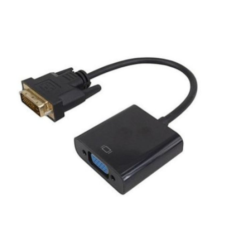 Cablu adaptor, convertor de la DVI-D 24+1 tata la VGA 15 pini mama, negru [4]