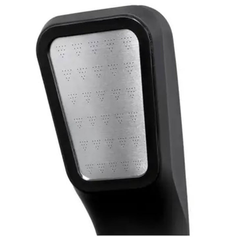 Para de dus, cromata forma trapezoidala, pentru furtun de dus standard, filet de 1/2 inchi, otel inoxidabil/plastic, negru [2]
