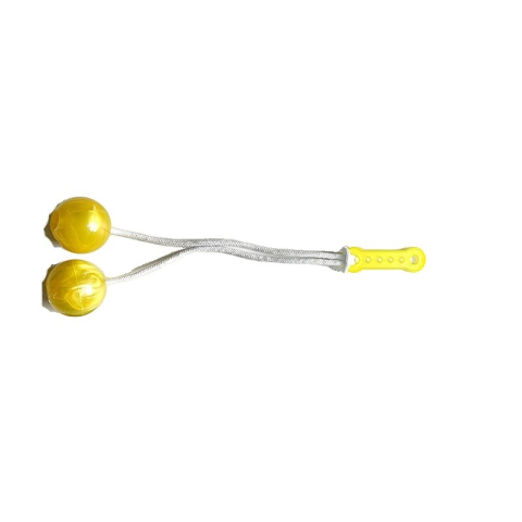 Set 2 bile clackers, jucarie interactiva, plastic, antistres, pentru copii, 4 cm, galben [6]