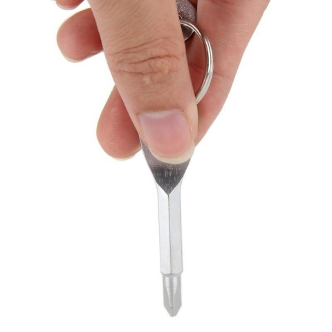Set 2 surubelnite, inox, lungime 62 mm, tip breloc, argintiu [1]