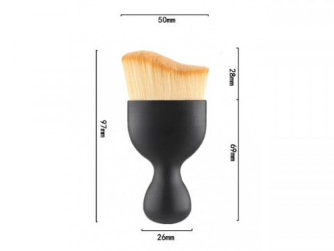 Perie pentru curatare interior auto, plastic/nailon, negru [2]