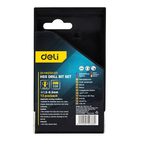 Set 13 burghie, 1.5-6.5 mm, otel, negru [2]