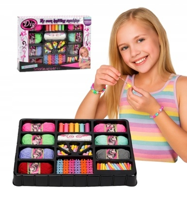 Kit pentru confectionare bratari, accesorii, pentru copii, margele, snururi, DIY, multicolor [6]