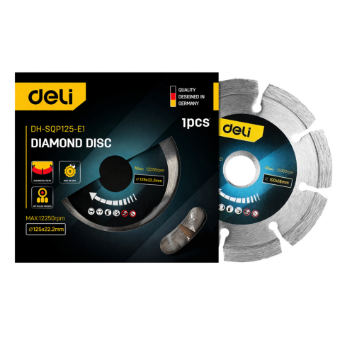 Disc diamantat segmentat 100x16 mm pentru taiere beton, caramida si materiale dure, compatibil polizor unghiular, taiere rapida si precisa