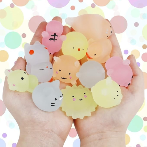 Set 50 jucarii antistres squishy, diverse modele si culori, senzoriale pentru copii, material moale si elastic, multicolor [2]