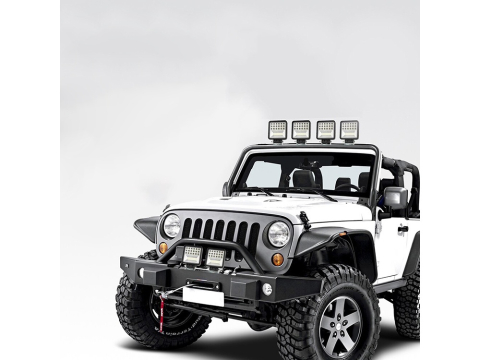 Proiector LED auto, off-road, lumina rece 6000K, 16 W, 12-24 V, aluminiu/PVC, protectie IP65, 12.5 x 10.7 x 2.2 cm, negru [5]