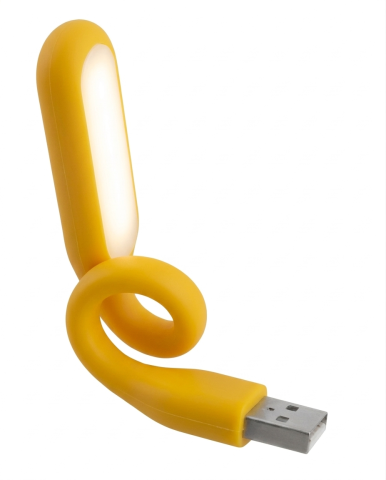 Lampa USB reglabila tip bagheta, iluminare LED rece, consum 1.5W, compatibila multiple dispozitive, galben, 16.8 cm [1]