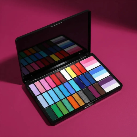Set vopsele fata si corp, 39 culori, activare cu apa, non-toxic, machiaj artistic, 18.5 x 11.7 x 1.5 cm, multicolor [3]