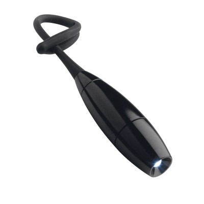 Mini lanterna LED, portabila, pentru chei, camping, aluminiu, 15.5 x 1.7 x 1.7 cm, negru [2]