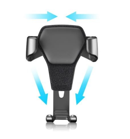 Suport auto pentru telefon, prindere pe grila de ventilatie, universal, negru [6]