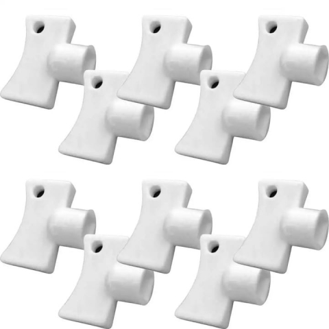 CASA & GRADINA - Set 10x Cheie universala pentru aerisit calorifere, din plastic, 21 x 18 x 10 mm, cap tip fluture