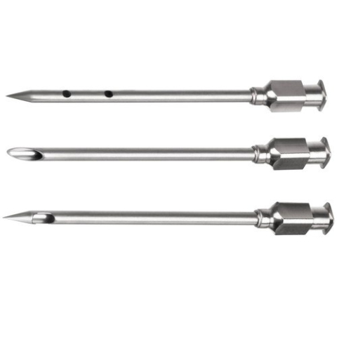 Seringa pentru injectare carne, 3 ace diferite, capacitate 50 ml, reutilizabila, gradata, plastic, otel inoxidabil, 7.7 x 23 x 3.5 cm, gri [10]
