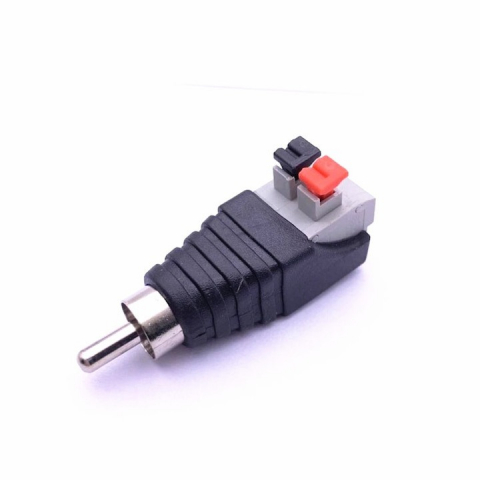 Mufa RCA tata, conectare rapida, negru [2]