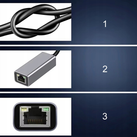 Adaptor Ethernet RJ45 la USB-C, indicator LED, 10/100/1000 Mbps, Plug&Play, aluminiu, pentru tableta, PC, laptop, argintiu [13]