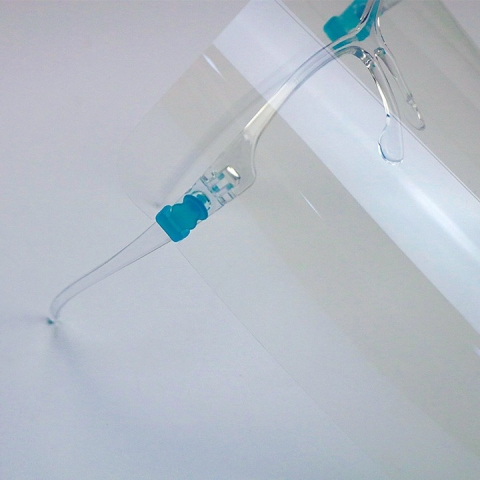 Viziera de protectie, cu rama de ochelari, transparenta, plastic, reutilizabila [7]