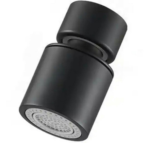 Diverse bucatarie - Aerator apa dublu - pivotant, rotire 360, din material inoxidabil, doua moduri pulverizare, filet M24 mama - Negru