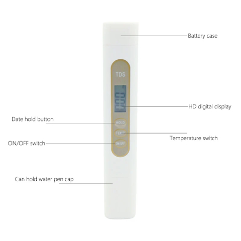 Tester apa, digital, TDS, interval 0-9990 ppm, plastic, alb [8]