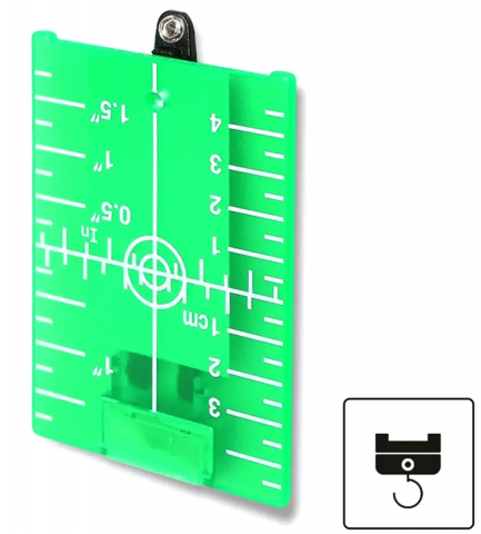 Placa tinta pentru nivela laser, plastic, 10.5 x 7.5 cm, verde [6]
