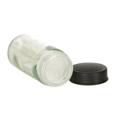 Suport pentru condimente, 18 recipiente sticla, rotativ, 26 x 22.5 x 34.5 cm, plastic, negru [7]