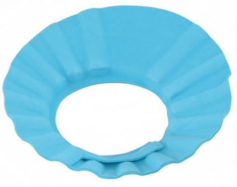 Palarie de baie pentru copii, reglabila, protectie pentru ochi si urechi impotriva samponului, albastru [1]