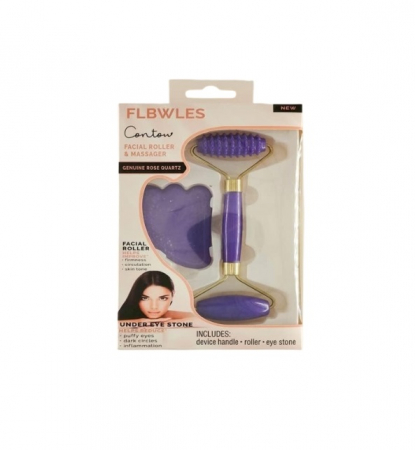 Rola Jade, din plastic, cu un capat fin si unul abraziv cu piatra Gua Sha [0]