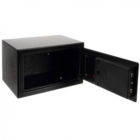 Seif metalic, electronic, 20 x 31 x 20 cm, set 2 chei si accesorii incluse, negru [3]