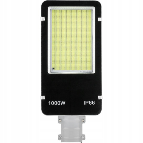 Lampa solara, putere 1000 W, 600 LED-uri, suport pentru perete, stalp, complet rezistenta la fenomene meteo (protectie IP66), telecomanda inclusa, negru [3]