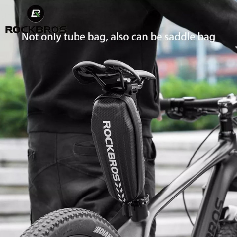 Geanta pentru bicicleta 1.1l, impermeabila, 22 x 9.6 x 7.6 cm, negru [6]