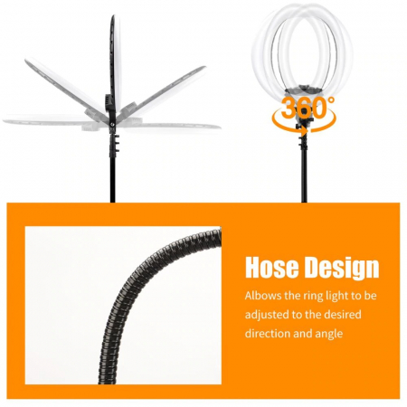 Lampa circulara profesionala LED 46 cm diametru,trepied 200 cm + geanta transport [3]