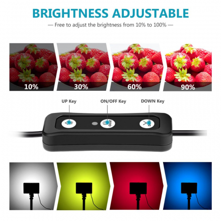 Kit 2 mini panouri Neewer,cu stativi reglabili 116 cm,8 filtre de culoare multicolore + incarcator priza 4x USB [3]