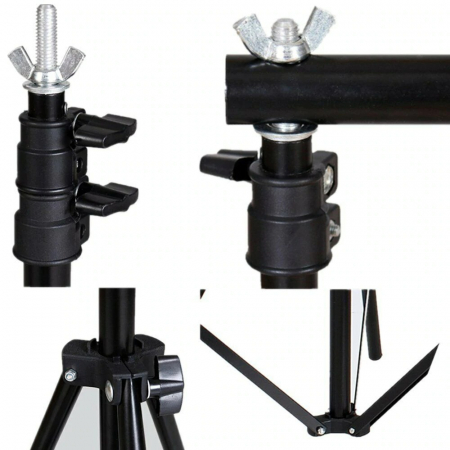 Suport reglabil pentru fundal fotografic 2x3m + 3 clesti de prindere [2]