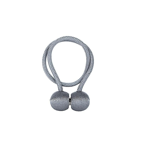 Accesoriu magnetic pentru perdele, snur textil impletit, 44 cm, gri antracit [6]