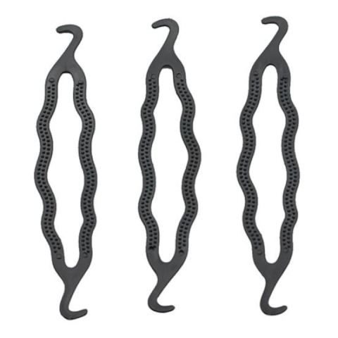 Accesoriu pentru par, tip clema, plastic, pentru coc, 20 cm, negru [1]