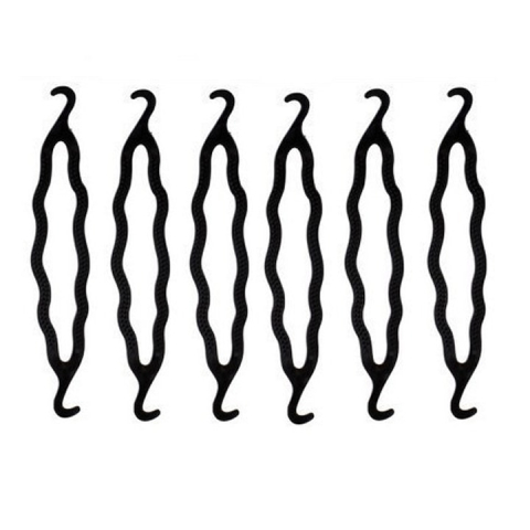 Accesoriu pentru par, tip clema, plastic, pentru coc, 20 cm, negru [3]