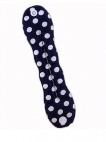 Ustensile îngrijire păr - Accesoriu tip twister, pentru aranjarea parului in stil coc, 23 cm, albastru/alb