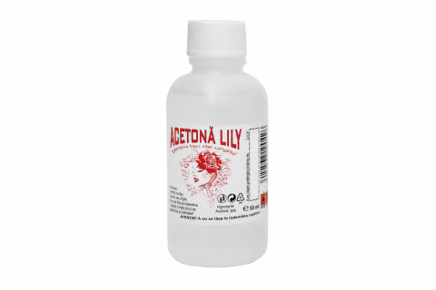 Ojă și Lac unghii - Acetona Lily pentru indepartarea ojei si curatarea unghiilor, 50 ml
