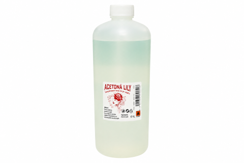 COSMETICE - Acetona Lily pentru indepartarea ojei si curatarea unghiilor, flacon din polietilena, 1000 ml