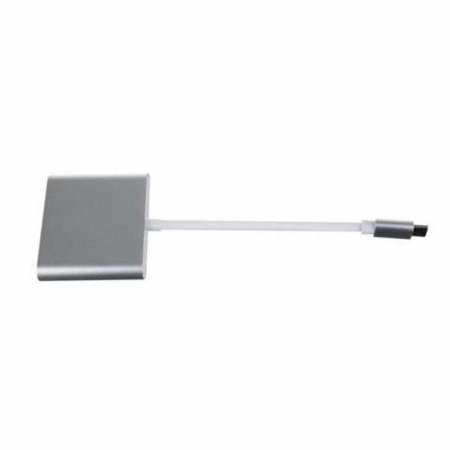 Adaptor Hub 3in1, HDMI,USB 3.0,type C,transfer rapid de date - Gri [1]