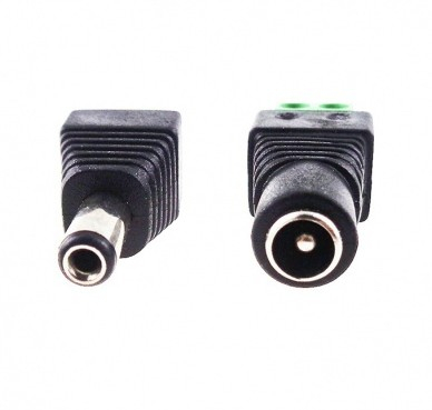 Adaptor alimentare CCTV DC 2.1/5.5 mm cu terminale cu surub, set 2 conectori mama si tata pentru camere supraveghere, DVR si alimentatoare 12V [7]