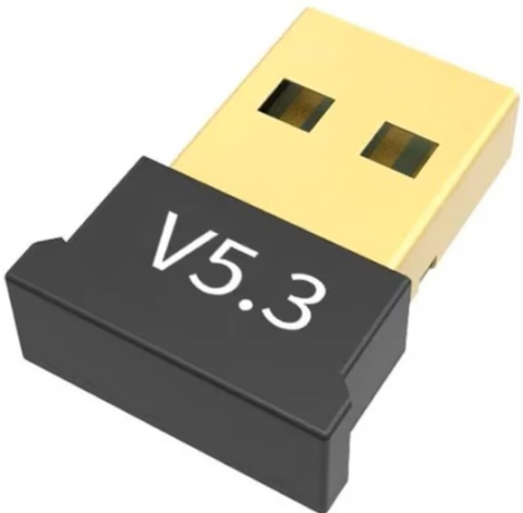 ELECTRONICE - Adaptor Bluetooth negru USB 5.3, mini dongle wireless pentru PC si laptop, conectare casti, boxe, mouse, tastatura, controller si periferice compatibile