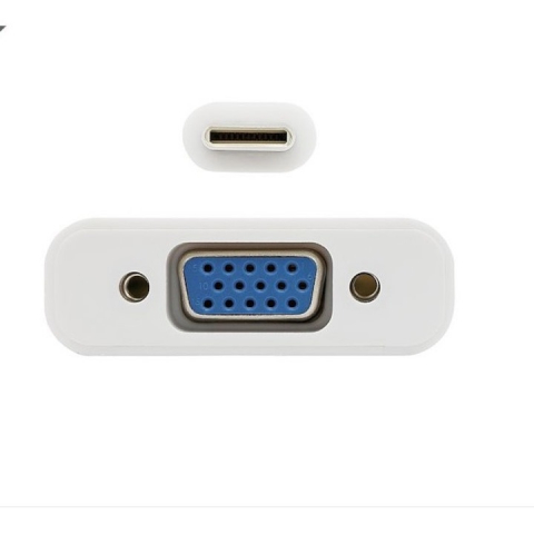 Adaptor cablu VGA mama, USB type C tata - Alb [2]