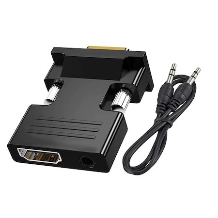 Adaptor HDMI la VGA, Jack 3,5 mm, 1080P, Negru [1]
